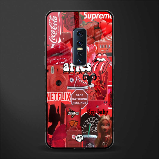 aries aesthetic collage glass case for vivo v17 pro image