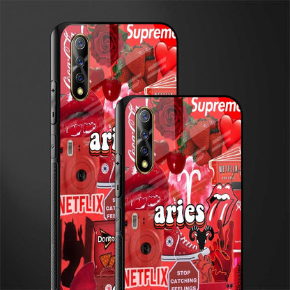 aries aesthetic collage glass case for vivo z1x image-2