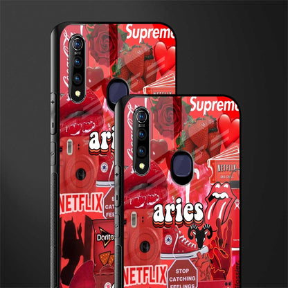 aries aesthetic collage glass case for vivo z1 pro image-2