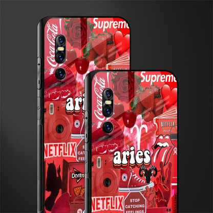 aries aesthetic collage glass case for vivo v15 pro image-2