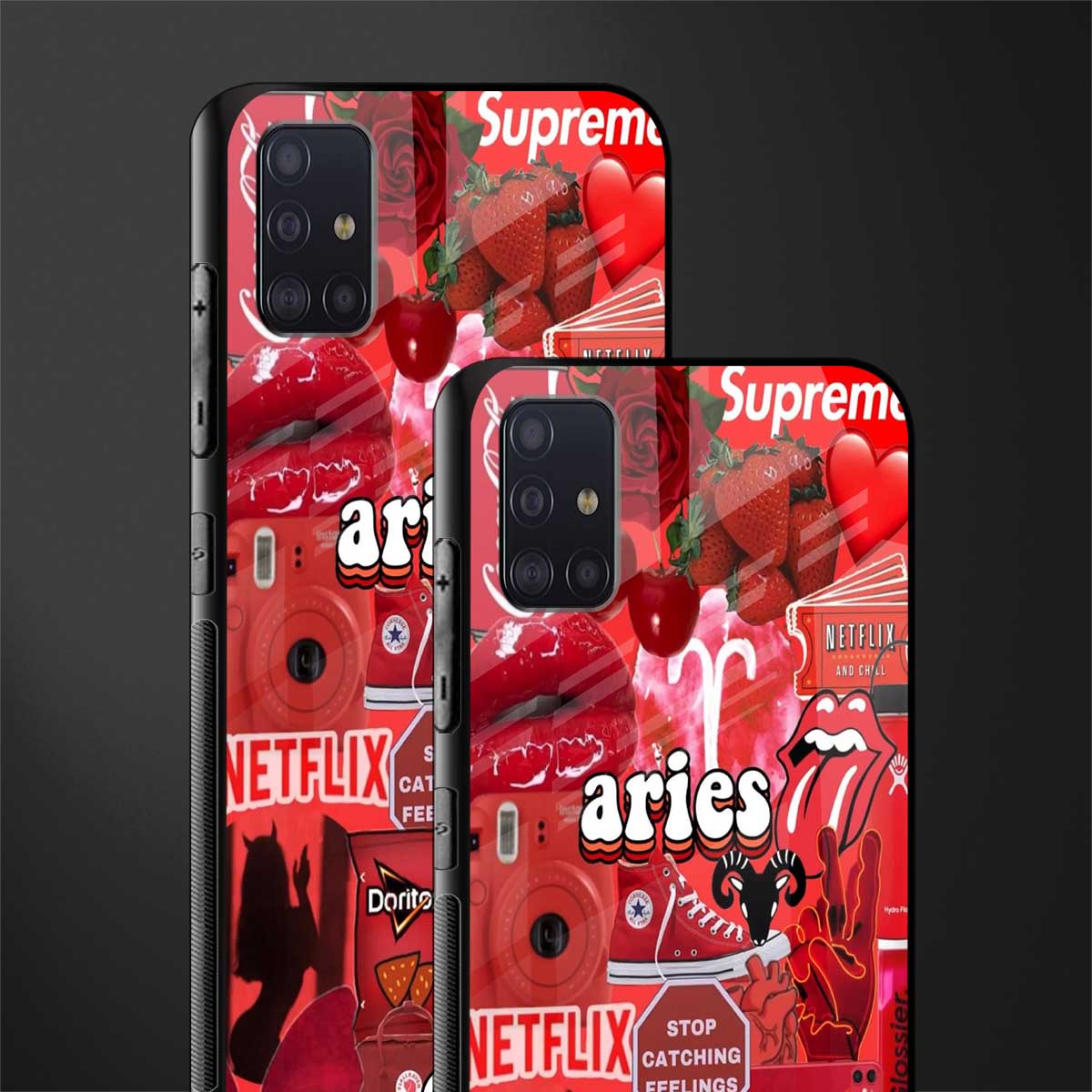 aries aesthetic collage glass case for samsung galaxy a71 image-2