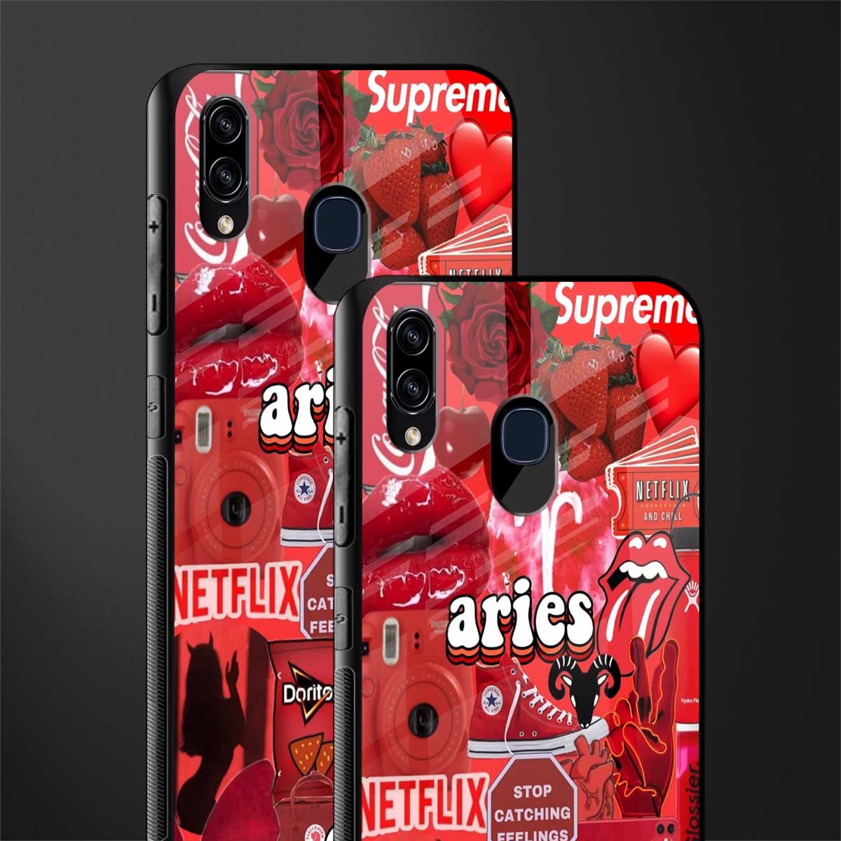 aries aesthetic collage glass case for samsung galaxy a20 image-2