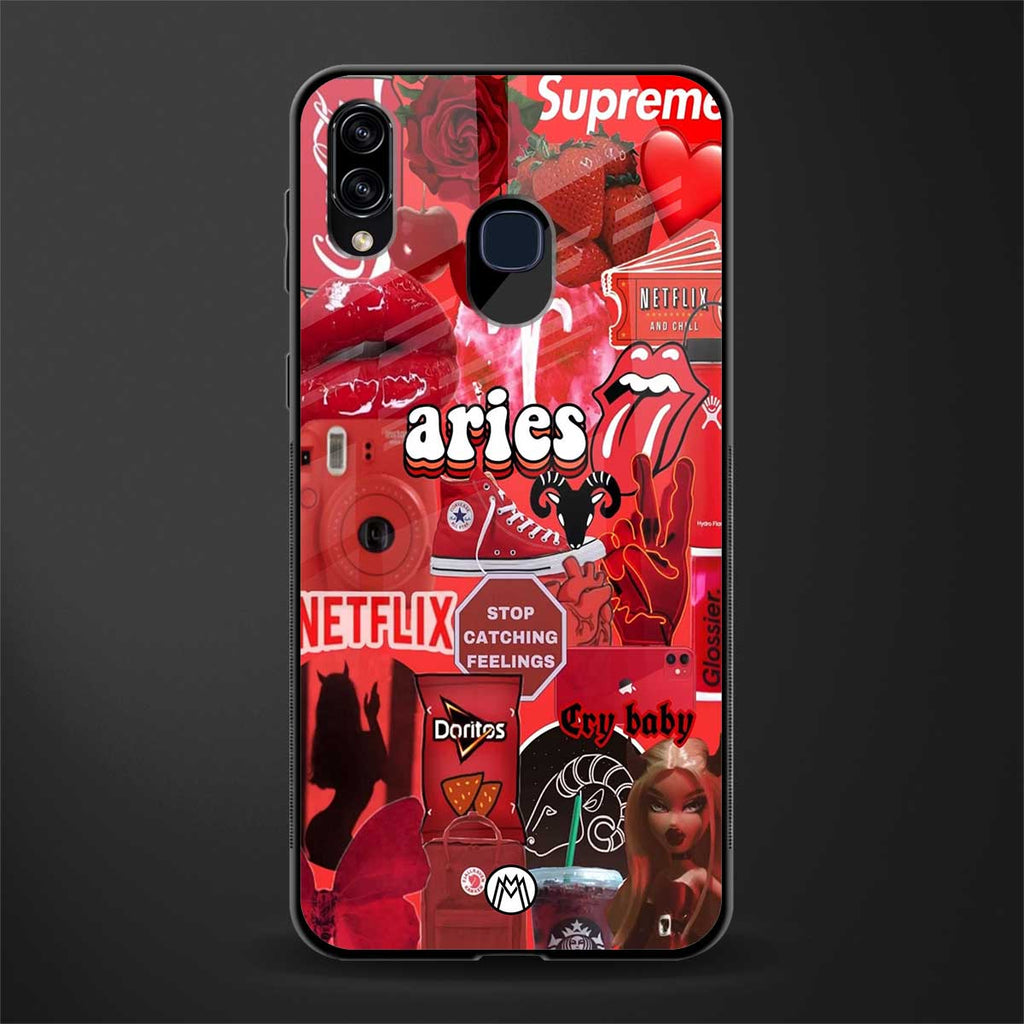 aries aesthetic collage glass case for samsung galaxy m10s image
