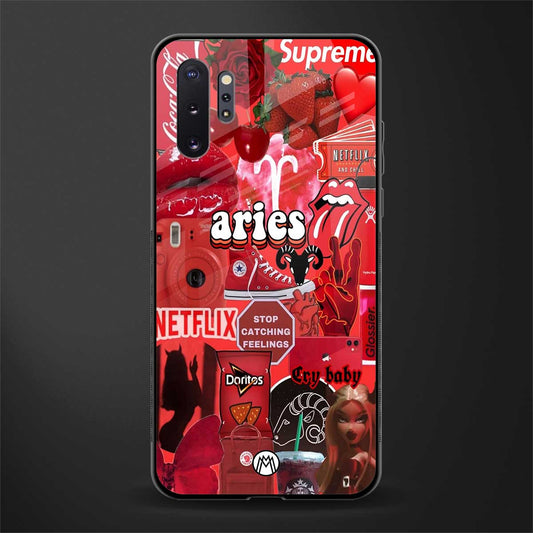 aries aesthetic collage glass case for samsung galaxy note 10 plus image