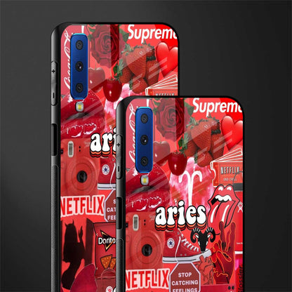 aries aesthetic collage glass case for samsung galaxy a7 2018 image-2