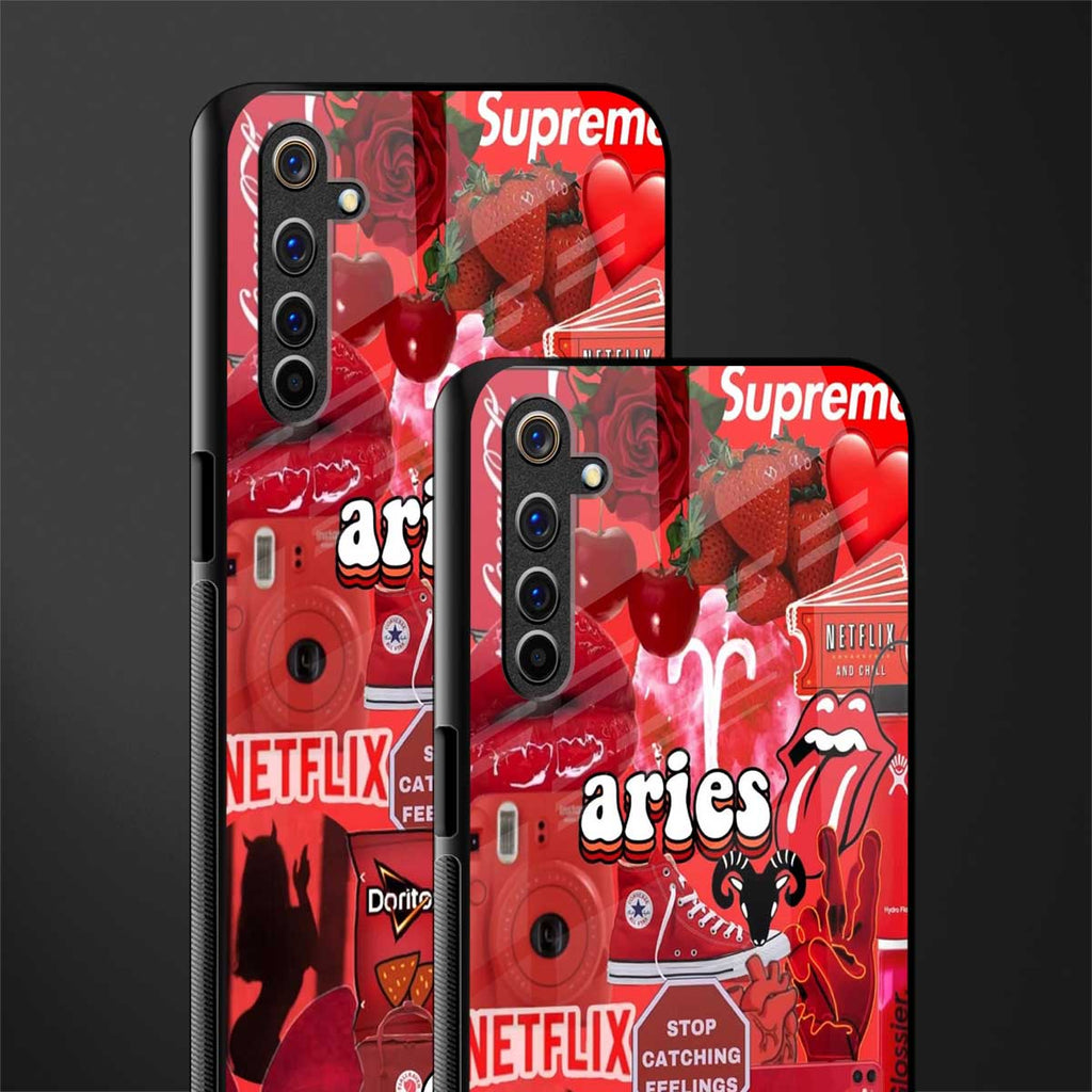aries aesthetic collage glass case for realme 6 pro image-2