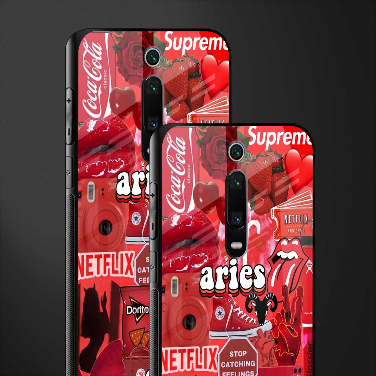 aries aesthetic collage glass case for redmi k20 image-2