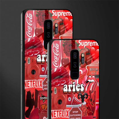 aries aesthetic collage glass case for samsung galaxy s9 plus image-2