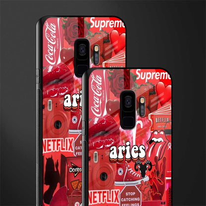 aries aesthetic collage glass case for samsung galaxy s9 image-2