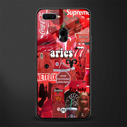 aries aesthetic collage glass case for oppo f9f9 pro image