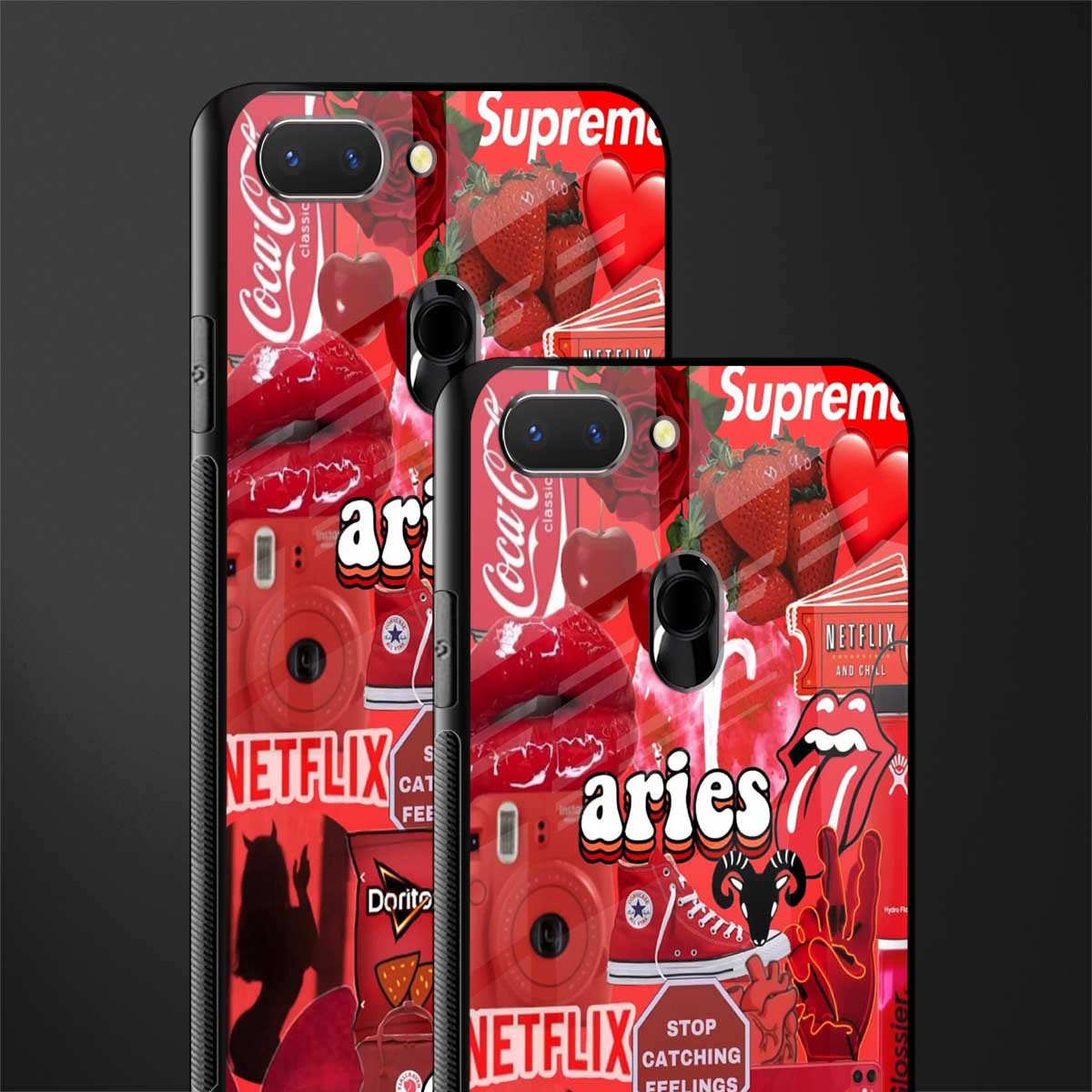 aries aesthetic collage glass case for oppo a5 image-2