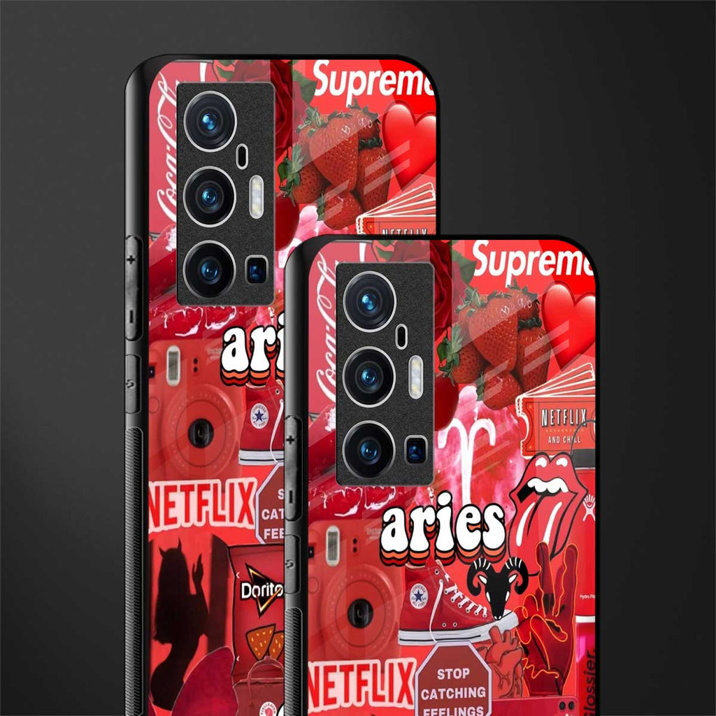 aries aesthetic collage glass case for vivo x70 pro plus image-2