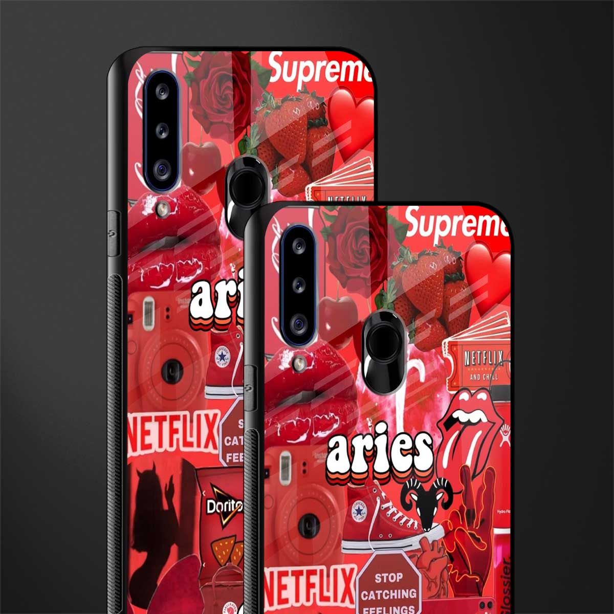 aries aesthetic collage glass case for samsung galaxy a20s image-2