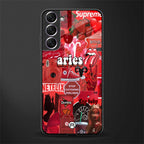 aries aesthetic collage glass case for samsung galaxy s21 fe 5g image