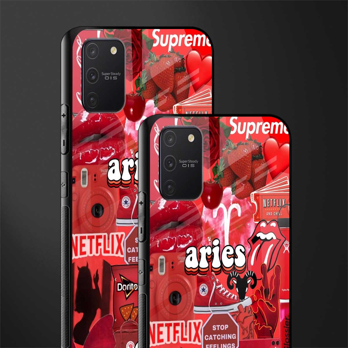 aries aesthetic collage glass case for samsung galaxy a91 image-2
