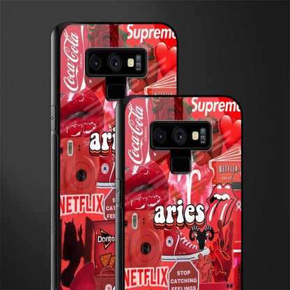 aries aesthetic collage glass case for samsung galaxy note 9 image-2