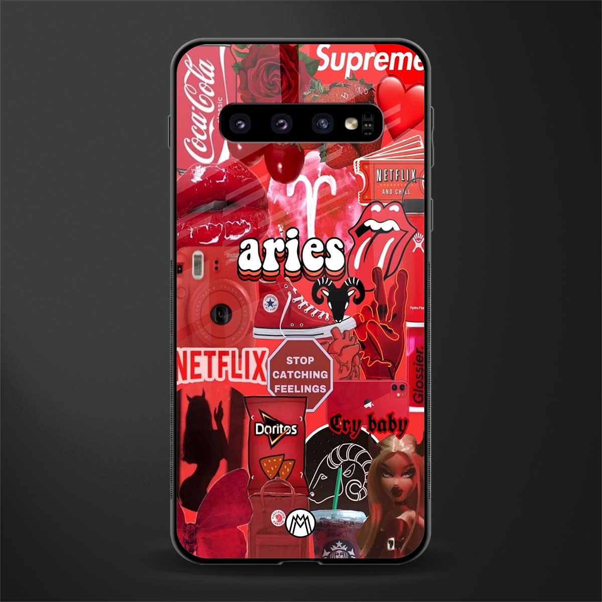 aries aesthetic collage glass case for samsung galaxy s10 plus image