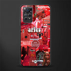 aries aesthetic collage glass case for redmi note 11 image