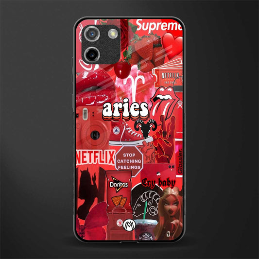 aries aesthetic collage glass case for realme c11 image