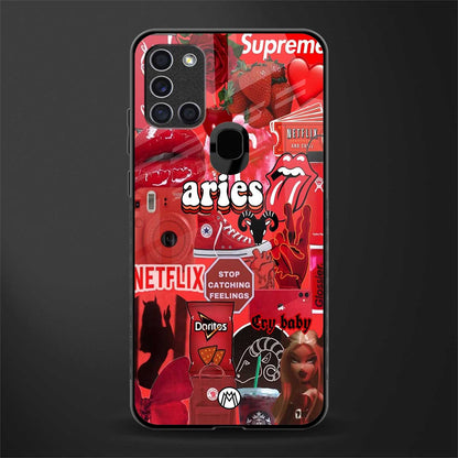 aries aesthetic collage glass case for samsung galaxy a21s image