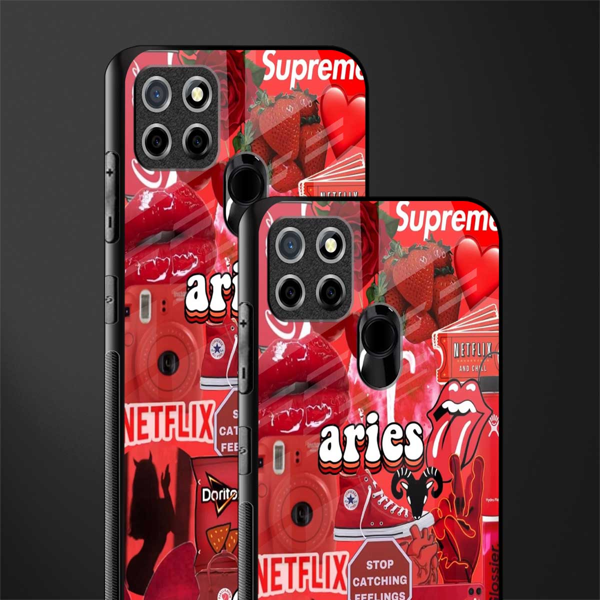 aries aesthetic collage glass case for realme c25 realme c25s image-2
