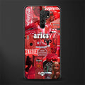 aries aesthetic collage glass case for poco m2 image