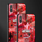aries aesthetic collage glass case for redmi 9a image-2