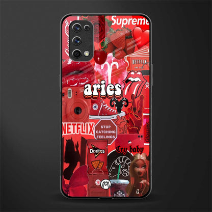 aries aesthetic collage glass case for realme 7 pro image