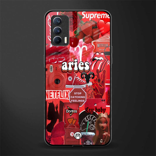 aries aesthetic collage glass case for realme x7 image
