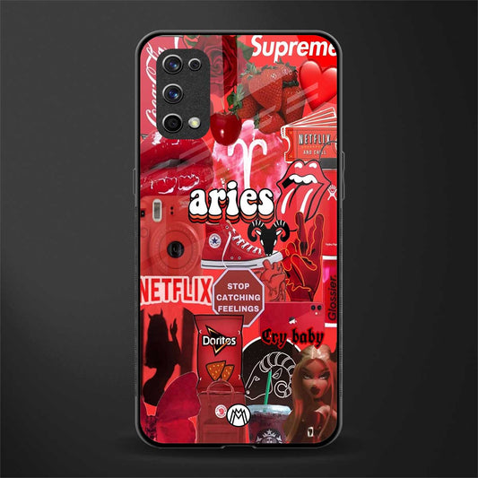 aries aesthetic collage glass case for realme x7 pro image