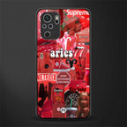 aries aesthetic collage glass case for redmi note 10s image
