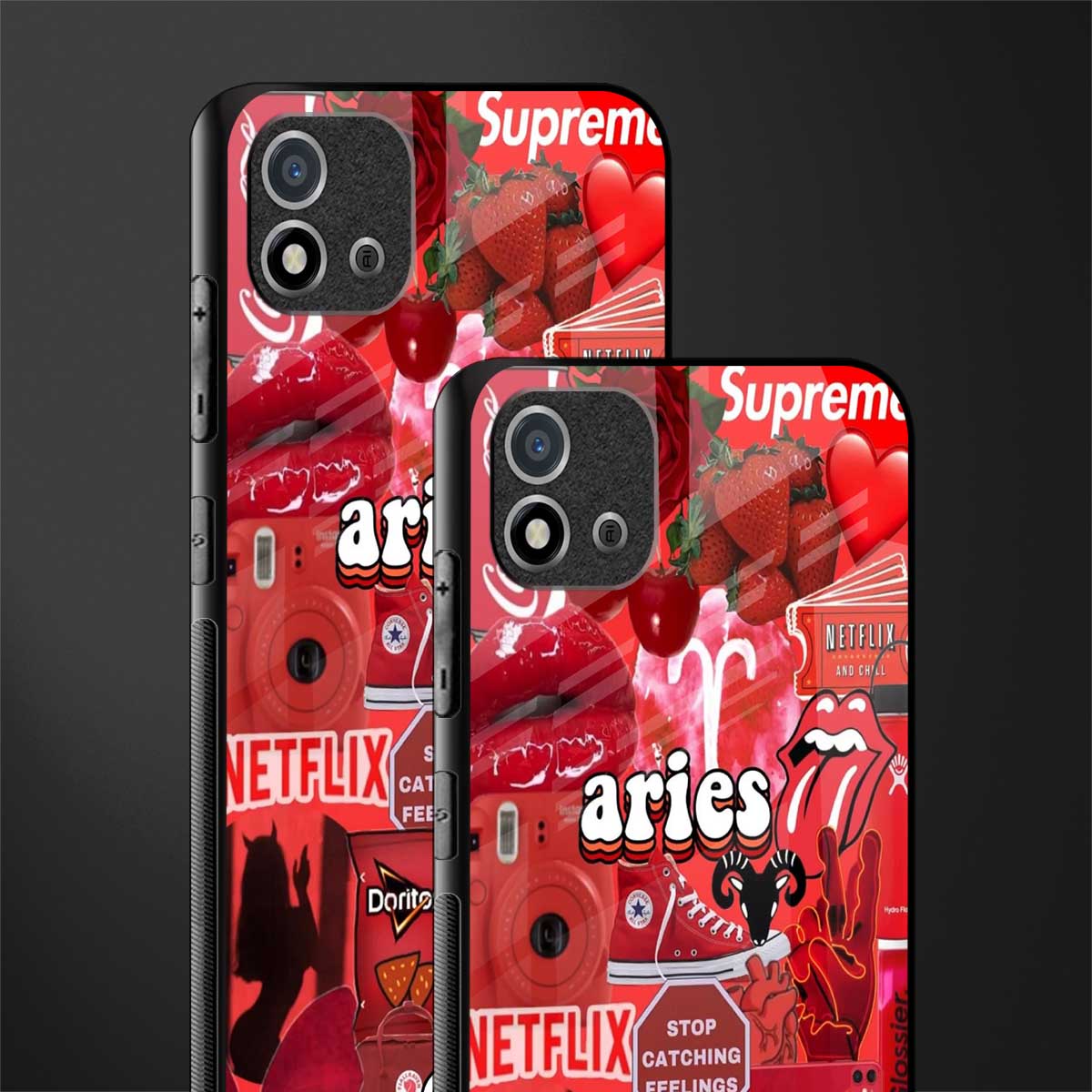 aries aesthetic collage glass case for realme c20 image-2