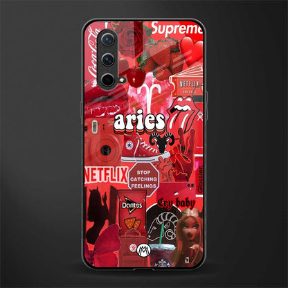 aries aesthetic collage glass case for oneplus nord ce 5g image