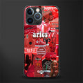 aries aesthetic collage glass case for iphone 12 pro image