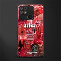 aries aesthetic collage back phone cover | glass case for realme narzo 50a