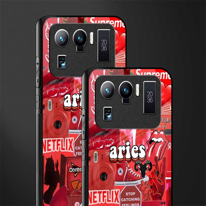 aries aesthetic collage glass case for mi 11 ultra 5g image-2
