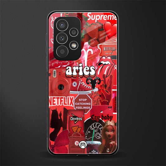 aries aesthetic collage back phone cover | glass case for samsung galaxy a23