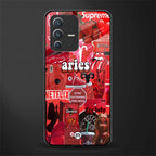 aries aesthetic collage glass case for vivo v23 5g image