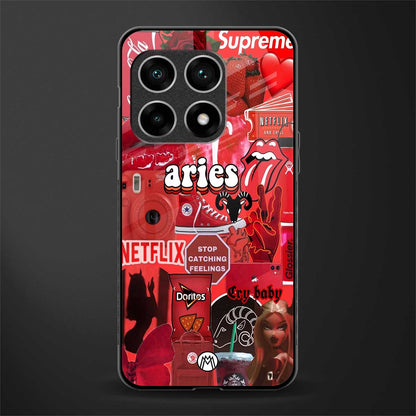 aries aesthetic collage glass case for oneplus 10 pro 5g image