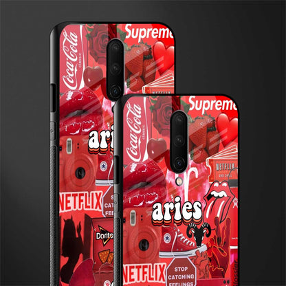 aries aesthetic collage glass case for oneplus 7 pro image-2