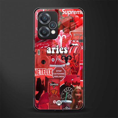 aries aesthetic collage back phone cover | glass case for oneplus nord ce 2 lite 5g