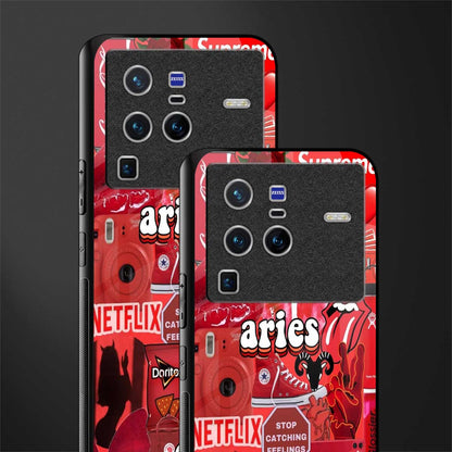 aries aesthetic collage glass case for vivo x80 pro 5g image-2