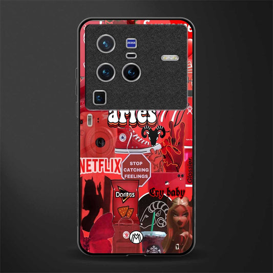 aries aesthetic collage glass case for vivo x80 pro 5g image