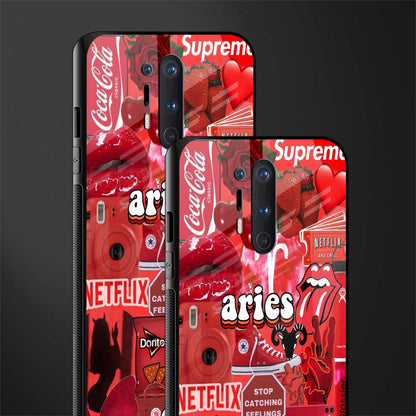 aries aesthetic collage glass case for oneplus 8 pro image-2
