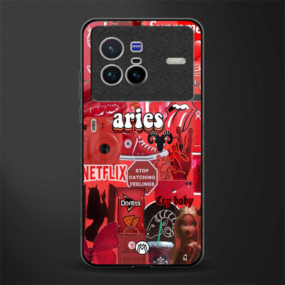 aries aesthetic collage glass case for vivo x80 image