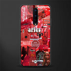 aries aesthetic collage glass case for oneplus 8 image