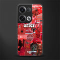 aries aesthetic collage back phone cover | glass case for oppo reno 8