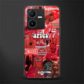 aries aesthetic collage back phone cover | glass case for vivo y22