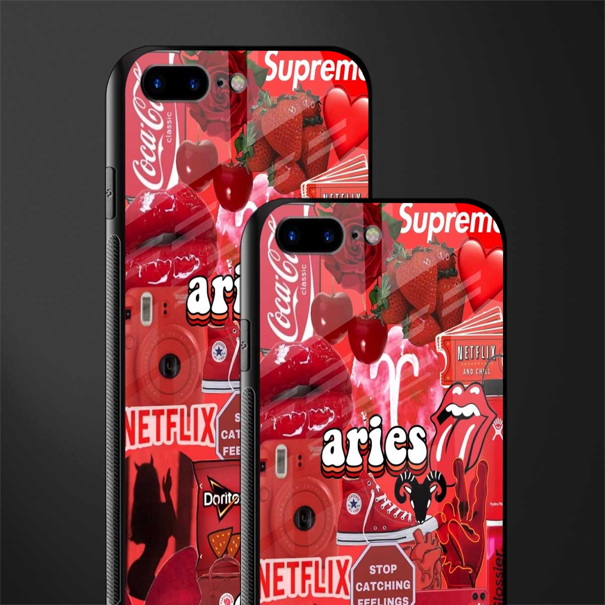 aries aesthetic collage glass case for iphone 7 plus image-2