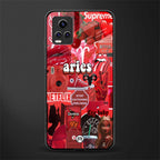 aries aesthetic collage back phone cover | glass case for vivo v21e 4g